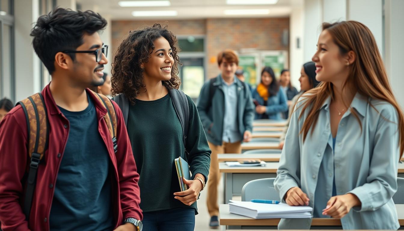 Modern university campus for students